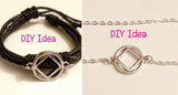 Connector Charms Narcotics Anonymous - Silver Tone - Large