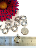 Large NA Pendant Charms - Narcotics Anonymous 12 Step Recovery Silver Tone - Large 20mm Size