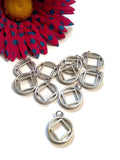 Large NA Pendant Charms - Narcotics Anonymous 12 Step Recovery Silver Tone - Large 20mm Size