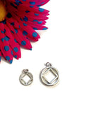 Large NA Pendant Charms - Narcotics Anonymous 12 Step Recovery Silver Tone - Large 20mm Size