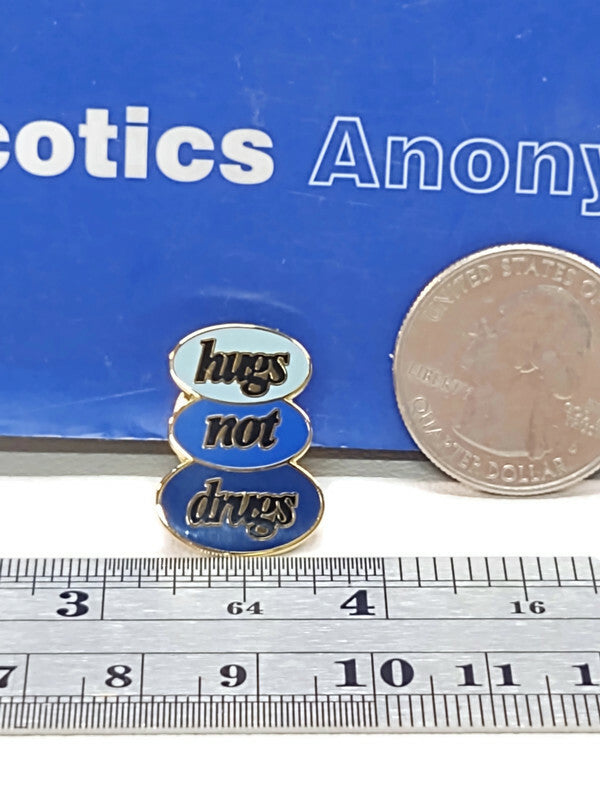 NA Hugs Not Drugs Vintage Pin Recovery Gift - 160