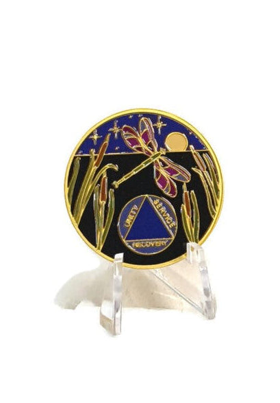 AA Recovery Coin Dragonfly Medallion – Alcoholics Anonymous