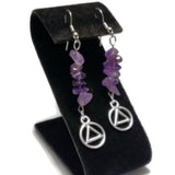 AA Amethyst Earrings Alcoholics Anonymous