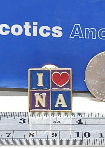 NA 'I Love NA' Vintage Pin - Narcotics Anonymous - 119