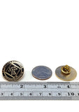 NA 'No Matter What Club Live Clean Or Die' Black & Gold Vintage Pin - 121