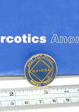 NA PIN 'Just For Today' Blue & Gold Vintage Pin - Narcotics Anonymous - 124
