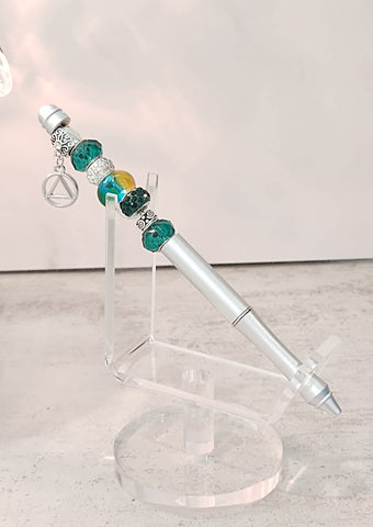 AA Green Bling Pen Gift For Journaling 12 Step Work Writing Narcotics Anonymous