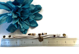 Leather Bronze AA Bracelet Snap Closure - White