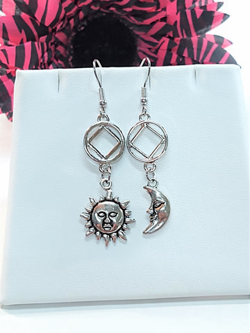 Sun & Moon Dangle Earrings - NA