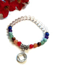 NA Chakra Rainbow Stone  Bracelet - Narcotics Anonymous