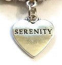 Serenity Heart Charms - Silver
