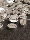 Serenity Slide Beads Silver Tone Charms
