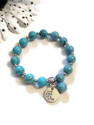 Faux Turquoise Bracelet - One Step At A Time
