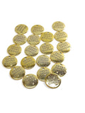 20 Pc IRREGULARS Blow Out - Never Never Give Up in Gold Tone