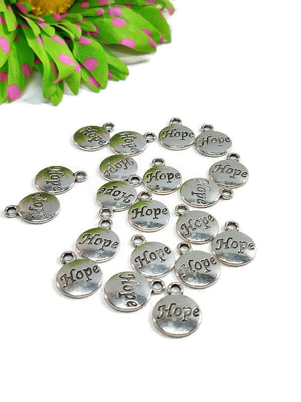 20 Pcs Hope Charms - Round