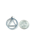 Large AA Stainless Steel Pendant