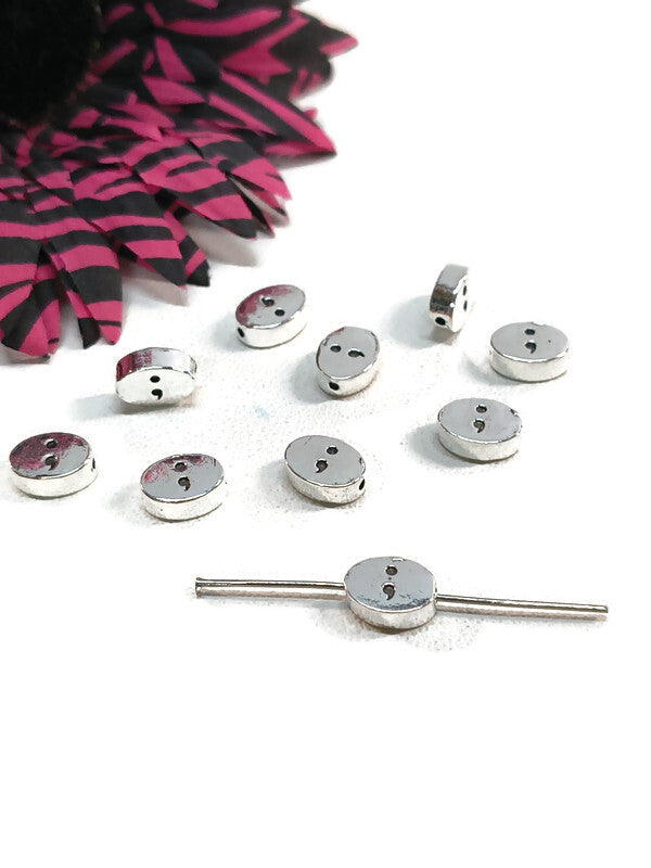 Semi Colon Mental Health Slide Bead Charms - Awareness