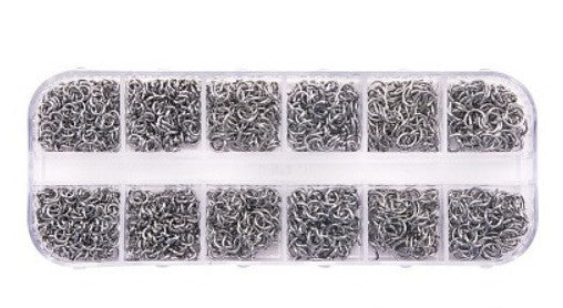 Multi Set Stainless Steel Jump Rings DIY Jewelry Supplies - 3 Sizes 4mm, 5mm, 6mm