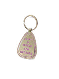 NA Clean & Serene For Decades Purple Metal Keychain Tag