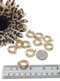 Large NA GOLD Tone Pendant Charms - Narcotics Anonymous 12 Step Recovery - Large 20mm Size