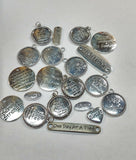 20 Pc 'Irregulars' Mix of 12 Step Recovery Pendant Charms - Mix #1