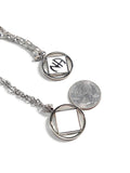 NA Double Sided Metal & Enamel Keychain Narcotics Anonymous - White