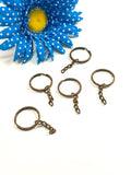 DIY Key Chain Blanks COPPER Color- 25 pcs