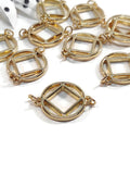 Connector Charms Narcotics Anonymous - GOLD Tone - Large 20mm