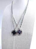 NA Double Sided Service Symbol Necklace Narcotics Anonymous - Black