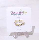 Lapel Pin 'Courage' 12 Step Inspirational Recovery Gifts