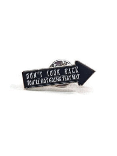 'Don't Look Back' Lapel Pin 12 Step Recovery Gifts