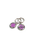 NA Double Sided Metal & Enamel Keychain Narcotics Anonymous - Purple