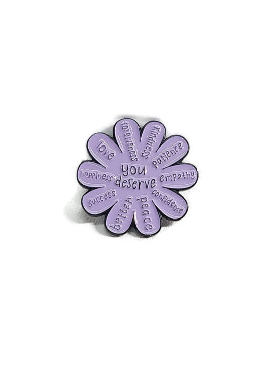 'You Deserve' Lapel Pin 12 Step Inspirational Recovery Gifts