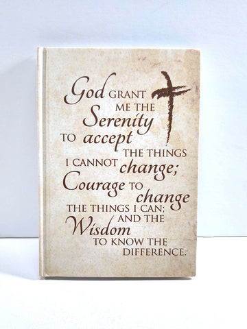 Journal Serenity Prayer 12 Step Gift