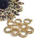 Large NA GOLD Tone Pendant Charms - Narcotics Anonymous 12 Step Recovery - Large 20mm Size