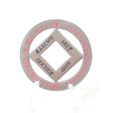 NA Metal Medallion Chip Coin Narcotics Anonymous - Red & Black