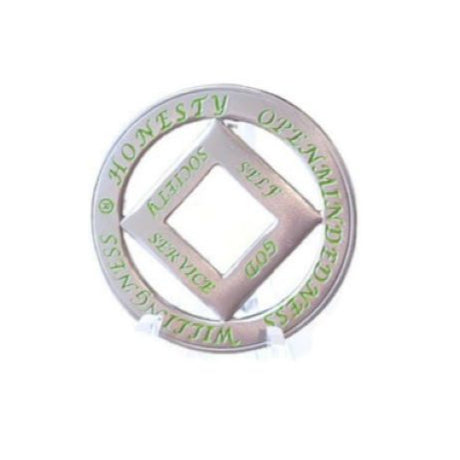 Wendells Let Go Let God Butterfly AA Medallion - Bronze Serenity Prayer Chip