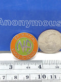 NA PIN Orange & Green Vintage Pin - Narcotics Anonymous - 142