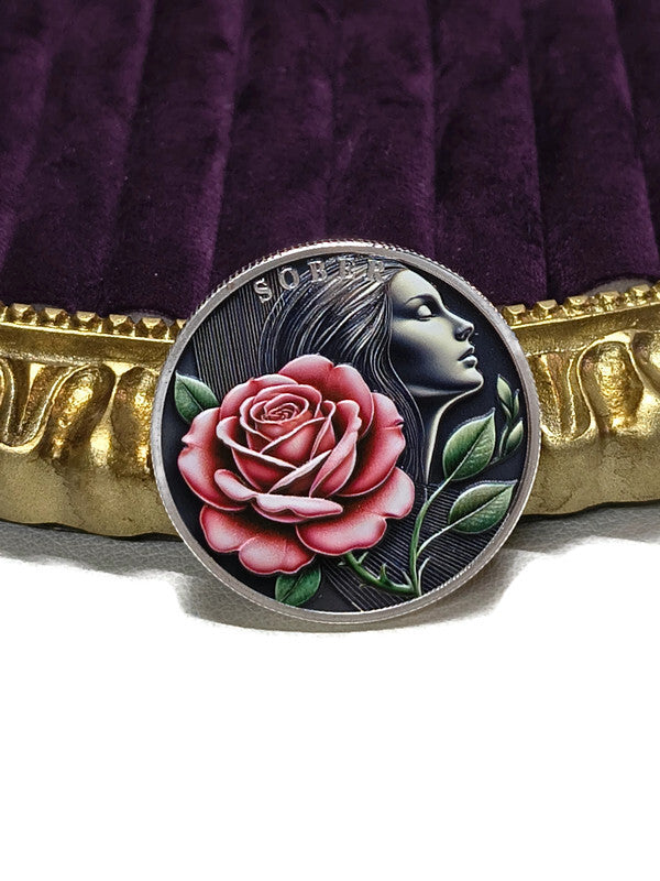 AA Medallion Coin ‘Sober Woman Rose’ - Silver