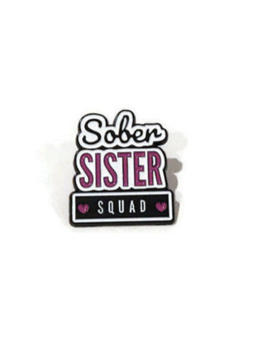 Lapel Pin 'Sober Sister Squad' 12 Step Alcoholics Anonymous AA