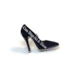One Step At A Time Lapel Pin Alcoholics Narcotics Anonymous - Black