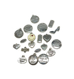 20 Pc 'Irregulars' Mix of 12 Step Recovery Pendant Charms - Mix #3