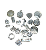 20 Pcs 'Irregulars' Mix of 12 Step Recovery Pendant Charms - Mix #5