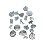 20 Pcs 'Irregulars' Mix of 12 Step Recovery Pendant Charms - Mix #6