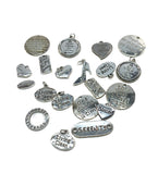 20 Pcs 'Irregulars' Mix of 12 Step Recovery Pendant Charms - Mix #5