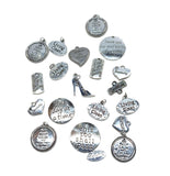 20 Pcs 'Irregulars' Mix of 12 Step Recovery Pendant Charms - Mix #6