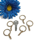 DIY Key Chain Blanks GOLD Tone- 25 pcs