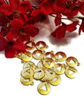 Small Gold Tone AA Pendant Charms - Alcoholics Anonymous 10 Pc