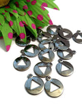 Small Gun Metal Gray Pendant Charms - Alcoholics Anonymous 10 Pc