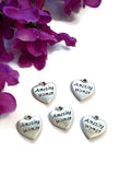Amazing Woman Heart Pendant Charms 5 Pc